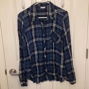 Long sleeve blue flannel